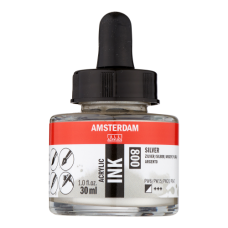 Amsterdam Akrilik Mürekkep 30 ml Silver – Akrilik Mürekkep (800)