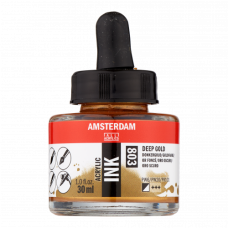 Amsterdam Akrilik Mürekkep 30 ml – Metalik Altın (803)