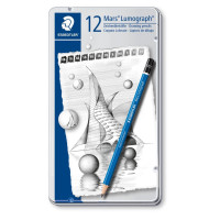 Staedtler Mars Lumograph 12 Parça Kara Kalem Seti 2