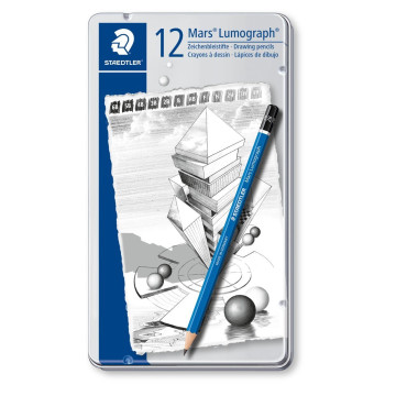 Staedtler Mars Lumograph 12 Parça Kara Kalem Seti