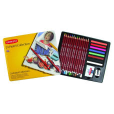 Derwent 24 Parça Pastel Koleksiyon Metal Kutulu