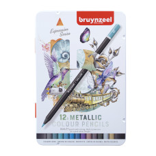 Bruynzeel Expression 12 Metallic Kuru Boya Kalem Seti