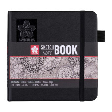 Sakura Defter Eskiz Defteri Krem Kağıt 12 x 12 cm 80 Sayfa
