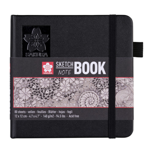 Sakura Defter Eskiz Defteri Krem Kağıt 12 x 12 cm 80 Sayfa
