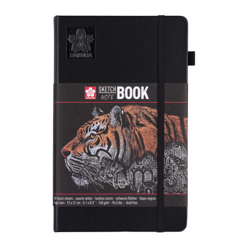 Sakura Defter Eskiz Defteri Siyah Kağıt 13 x 21 cm 140 g 80 Sayfa