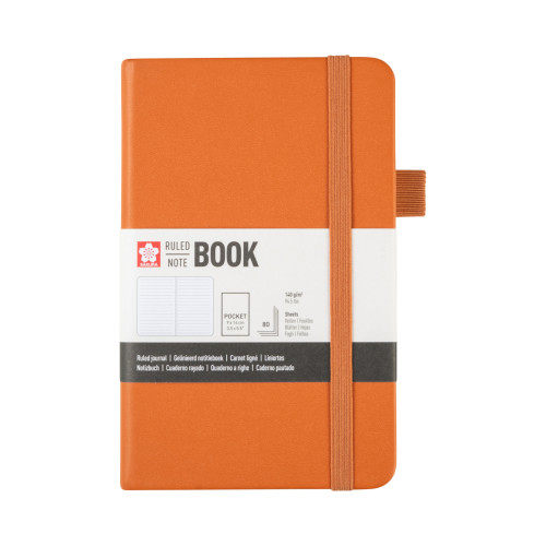 Sakura Defter 9 x 14 cm Turuncu Çizgili 80 YPR