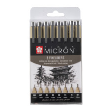 Sakura Pigma Micron Set 8 Fineliner Kalem Siyah