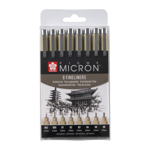 Sakura Pigma Micron Set 8 Fineliner Kalem Siyah