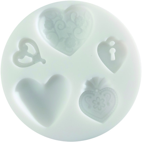 Cernit Silicone Mould Hearts
