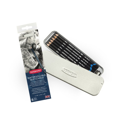 Derwent Derwent WS Sketching Set 6 Teneke Sulu Kalem
