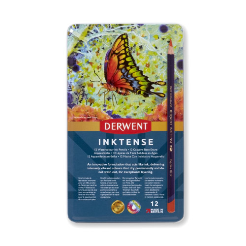 Derwent Inktense 12 Kalem Teneke Kutu