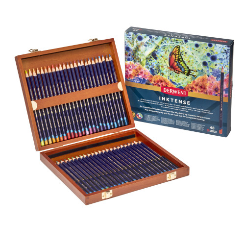 Derwent Inktense Serisi 48 Kalem Ahşap Kutu
