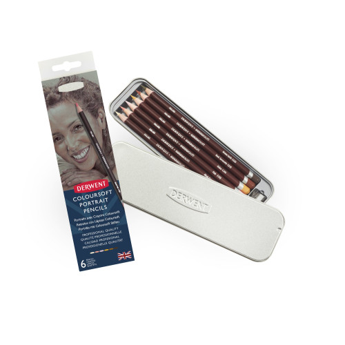 Derwent Coloursoft Skintones 6 Renk Tenefüs Seti