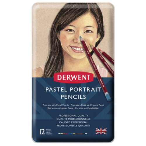 Derwent Pastel Pencil Skintones 12'li Teneke Kutu