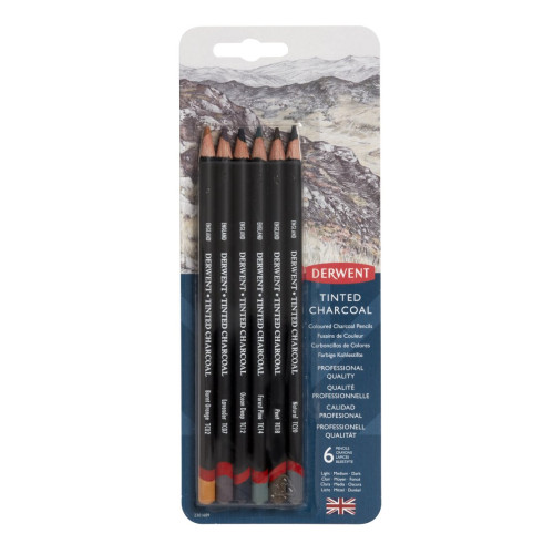 Derwent Tinted Charcoal 6'lı Set