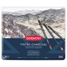Derwent Tinted Charcoal 24'lü Teneke Kutu