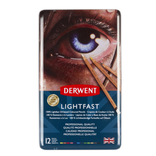 Derwent Lightfast 12 Renk Pastel Seti