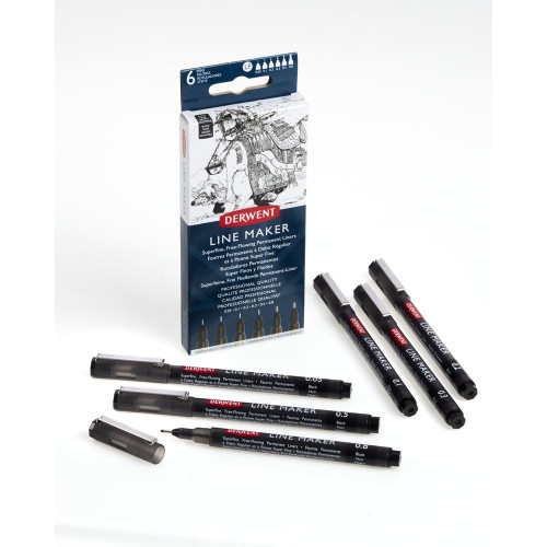 Derwent Line Maker 6'lı Set Siyah