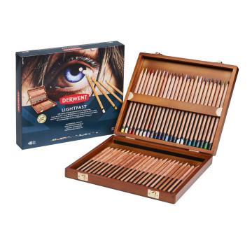 Derwent Lightfast 48 Kalem Ahşap Kutu