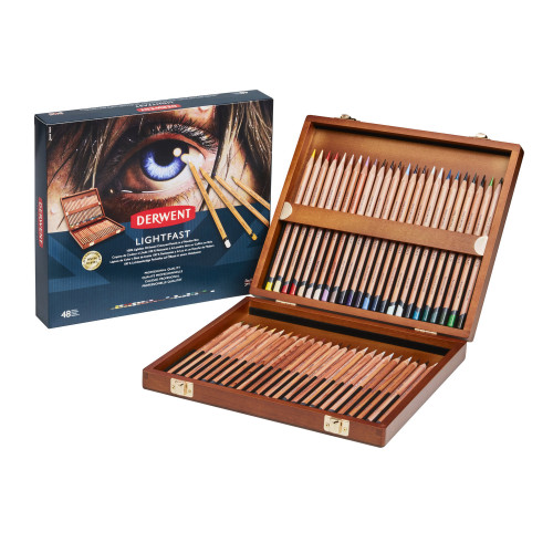 Derwent Lightfast 48 Kalem Ahşap Kutu
