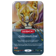 Derwent Chromaflow Serisi 24 Kalem Teneke Kutu
