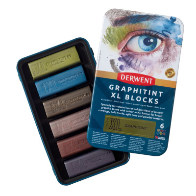 Derwent Graphitint XL Block Set 6'lı Teneke Kutu
