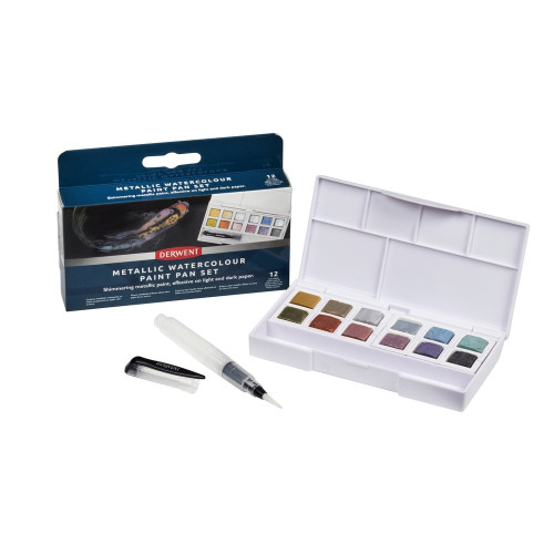 Derwent Metallic Paint Pan Seti 12'li