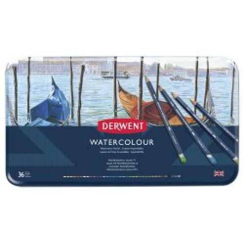 Derwent Watercolour 36 Renk Sulu Boya Teneke Kutu