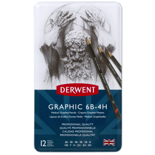 Derwent Graphic Medium 12 Kalem Seti