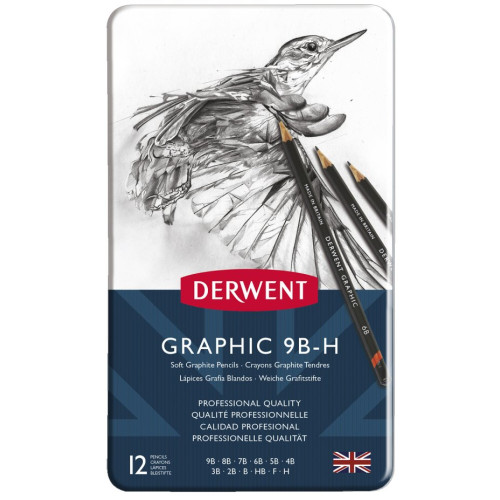 Derwent Graphic Soft 12'li Teneke Kutu