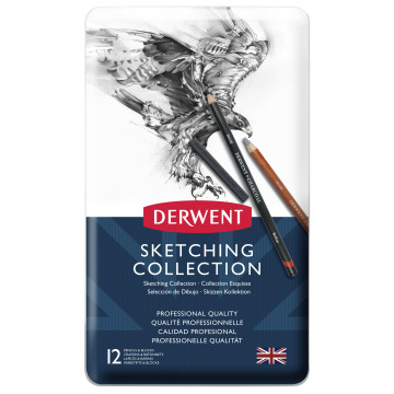 Derwent Sketching Collection 12'li Teneke Kutu