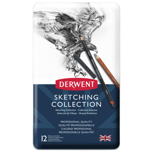Derwent Sketching Collection 12'li Teneke Kutu