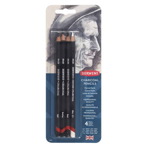 Derwent Charcoal Pencil 4'lü Blister