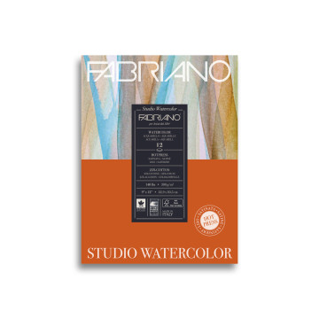 Fabriano Studio Watercolour 22,9 x 30,5 cm 300 gr İnce Graneli (Grana Satinata) HP Blok 12 Yaprak