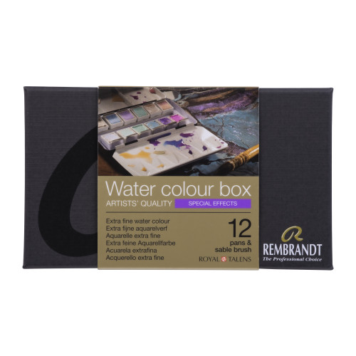 Royal Talens Rembrandt Suluboya Seti 12 Renk Metal Kutu ve Fırça (Specialty Colour Selection)