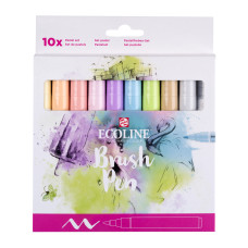 Royal Talens Ecoline Fırça Uçlu Kalem Seti 10 Renk Pastel
