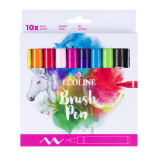 Royal Talens Ecoline Fırça Uçlu Kalem Seti 10 Renk Bright