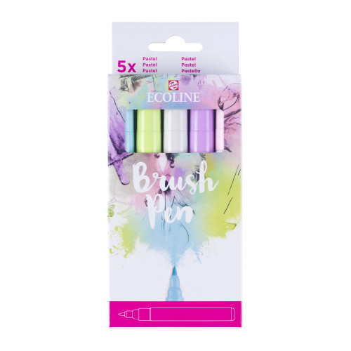 Royal Talens Ecoline Fırça Uçlu Kalem Seti 5 Renk Pastel