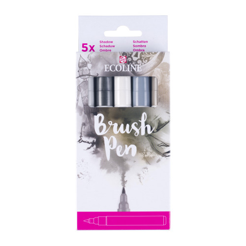 Royal Talens Ecoline Fırça Uçlu Kalem 5 Renk Shadow Seti