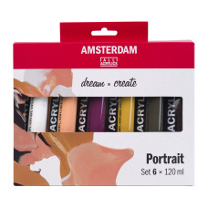 Royal Talens Amsterdam Standard Series 6 x 120 ml Akrilik Boya Portre Seti