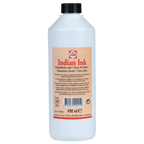 Royal Talens Hint Mürekkebi 490 ml Şişe Siyah 700