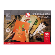 Royal Talens Toned Paper Pad Warm Colour Mix A4 180 g 50 Sayfa