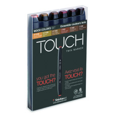 Shinhanart Touch Twin 6 Kalem Seti (Ahşap Tonları)