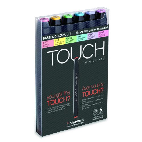 Shinhanart Touch Twin Set 6'li Marker (Pastel Renkler)