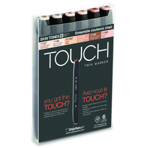 Shinhanart Touch Twin Set 6 Marker Cilt Tonları B