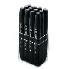 Shinhanart Touch Twin 12 Marker Seti Warm Grey