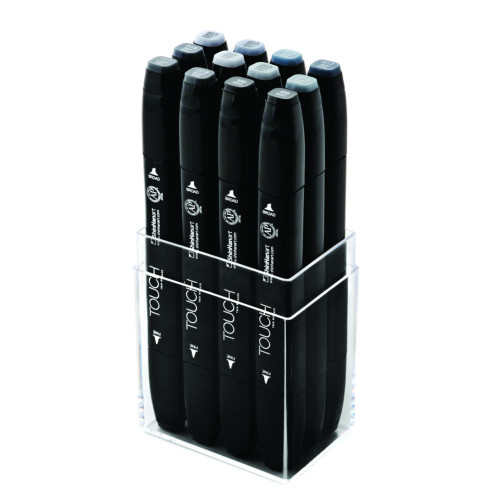 Shinhanart Touch Twin Set 12 Marker (Blue/Green Grey)