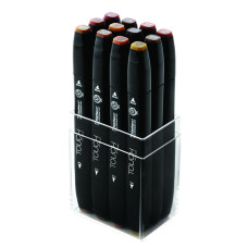 Shinhanart Touch Twin Set 12 Marker (Wood Colors)