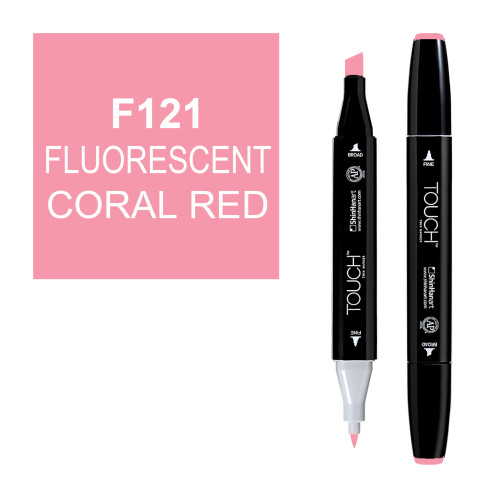 Shinhanart Touch Twin Fluorescent Coral Red F121