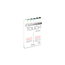 Shinhanart Touch Twin 6 Fırça Kalem Seti (Warm Grey)